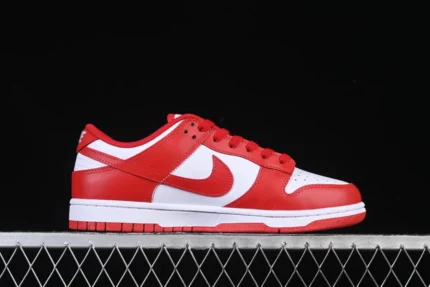 Nike Dunk Low Casual Sneakers Red/ White